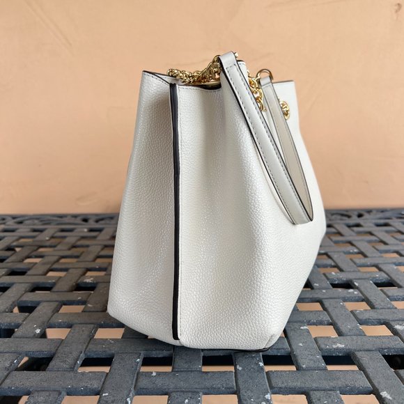 Michael Kors Teagen Large Long Drop Shoulder Tote Bag Light Cream - Picture 8 of 10